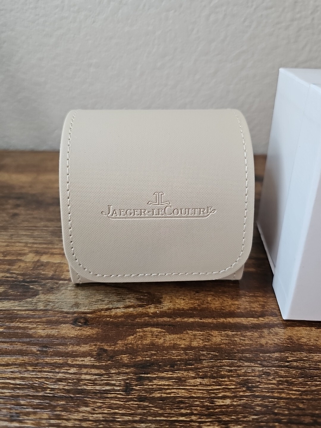Authentic Jaeger-LeCoultre Watch Beigh Suede Storage & Travel Box OEM Authentic