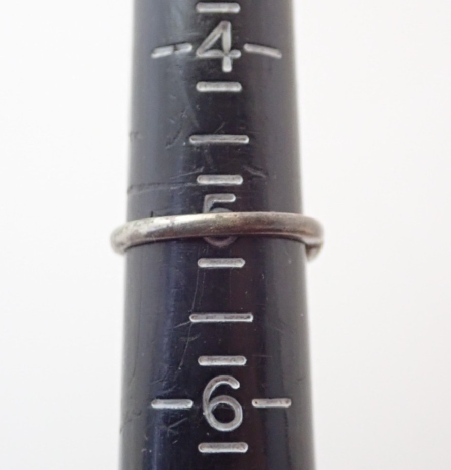 Vintage Art Deco C&C Clark & Coombs Signed Wedding Sterling Ring Sz 5