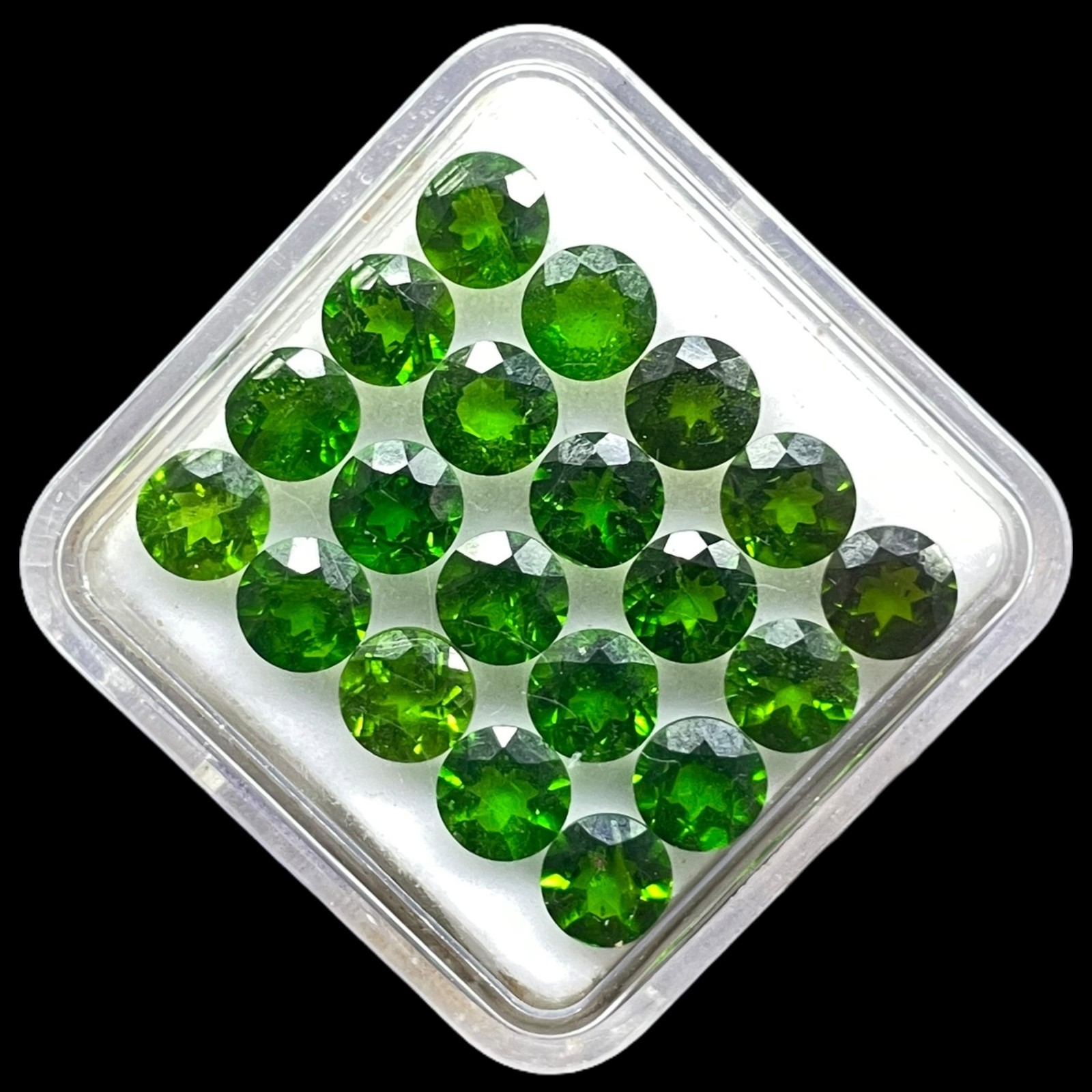 10 Pcs Natural Chrome Diopside 5mm Round Cut Vivid Green Loose Gemstones Lot