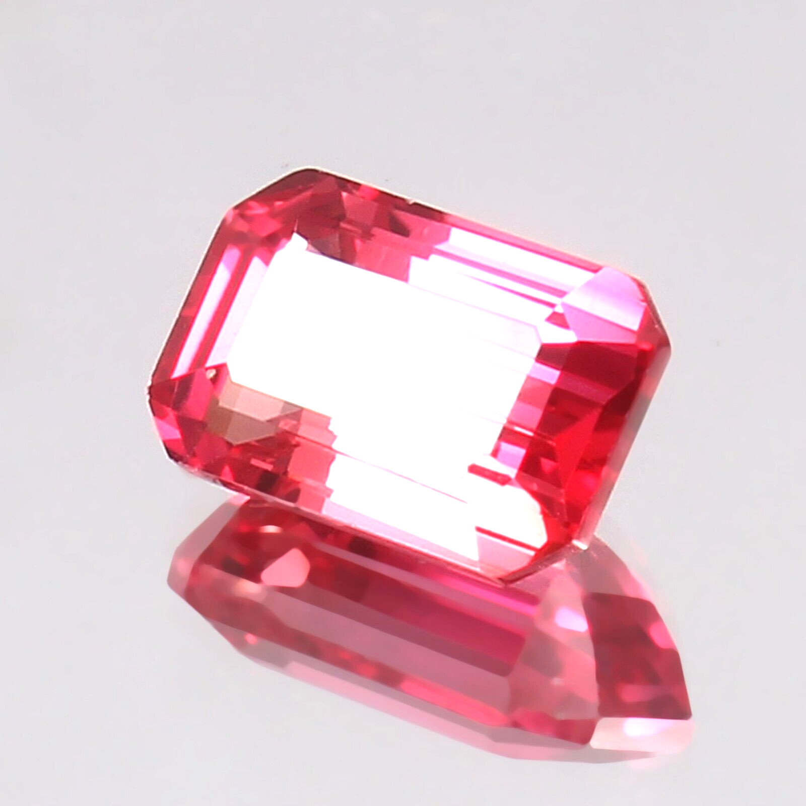 Natural Ceylon Padparadscha Sapphire Loose Radiant Cut Gemstone 12x8MM – 6.90 CT