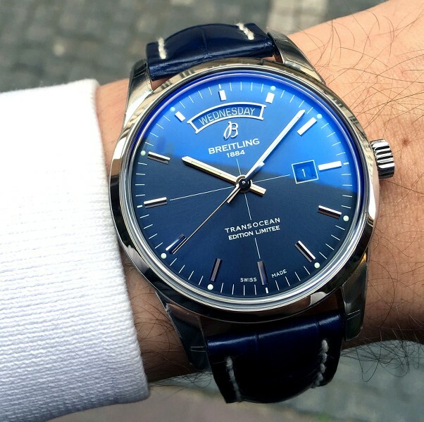 Breitling Transocean Day & Date ”Aurora Blue” Limited Edition of Only 1000 Pcs