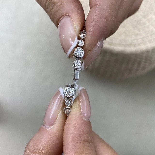 12.00 Ct Round Cut Lab Created Diamond Tennis Bracelet 14K White Gold Plated