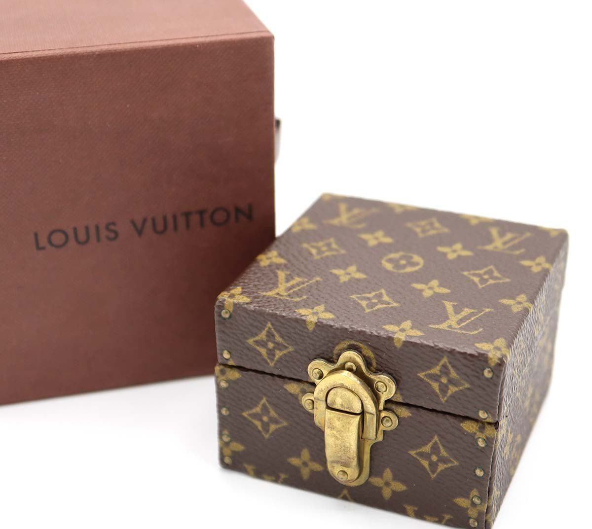 LOUIS VUITTON Monogram Ecline Declaration Jewelry Box M21010 Brown RARE JPN