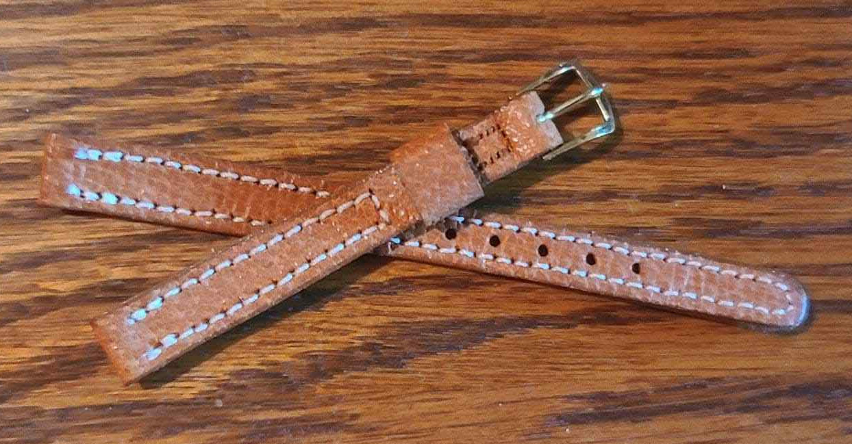 Woman’s Genuine Pigskin Tan Watch Band 9.5mm – 3/8″ NOS