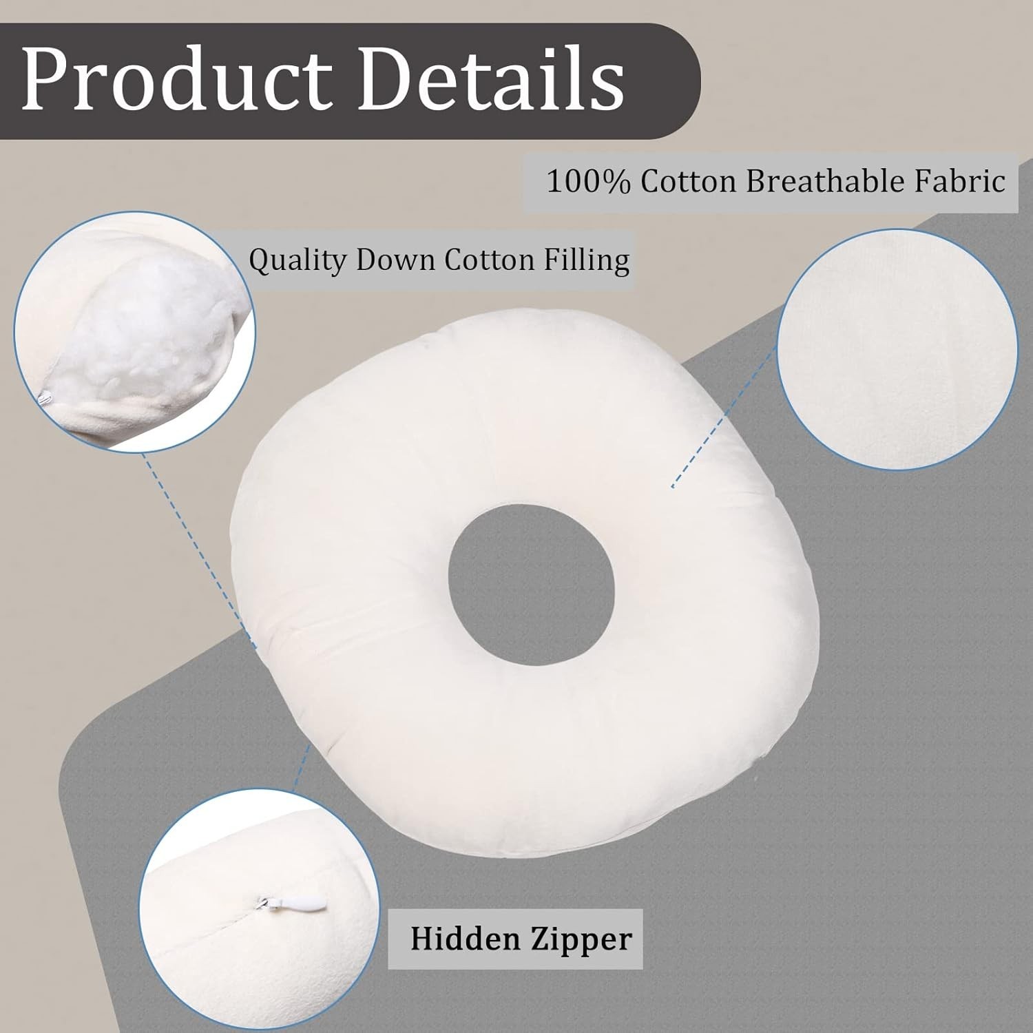 Ergonomic Ear Pain Relief Pillow with Adjustable Fill – Ideal for Side Sleep
