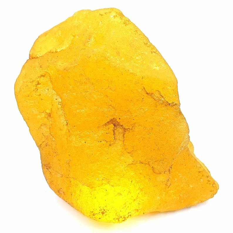 499 Ct Earth Mined CERTIFIED Natural Yellow Sapphire Huge Rough Loose Gemstone
