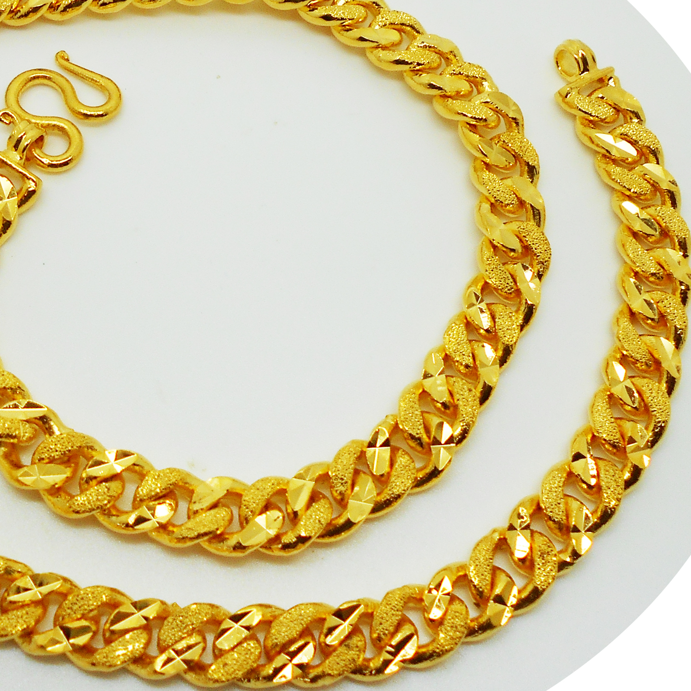 Men’s Chain Heavy 24K Thai Yellow Gold Plated X5 Necklace 28 inch Jewelry 10 mm