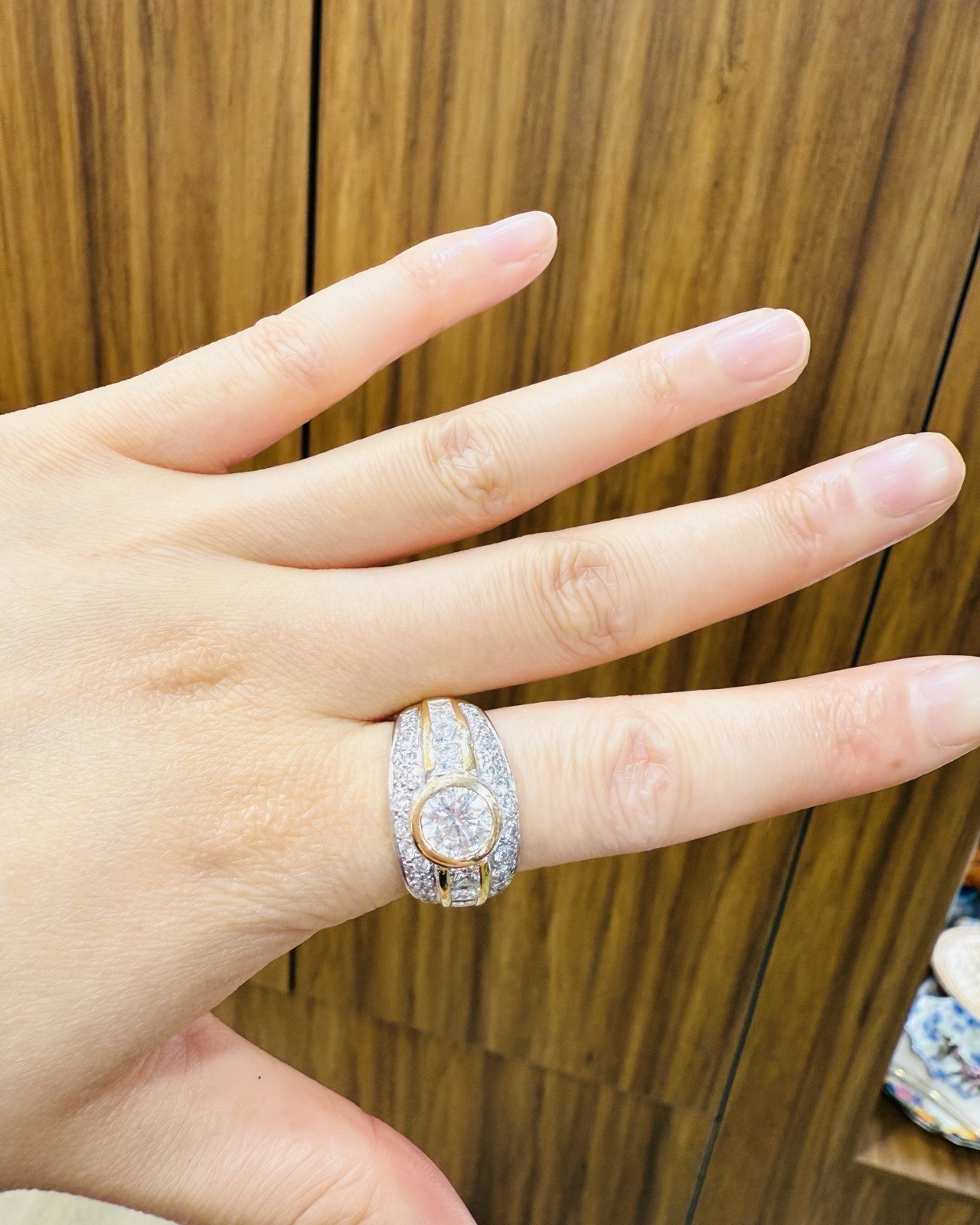 18ct Yellow and White Gold 3.62ct Natural Diamond Dress Ring Valued $31,750