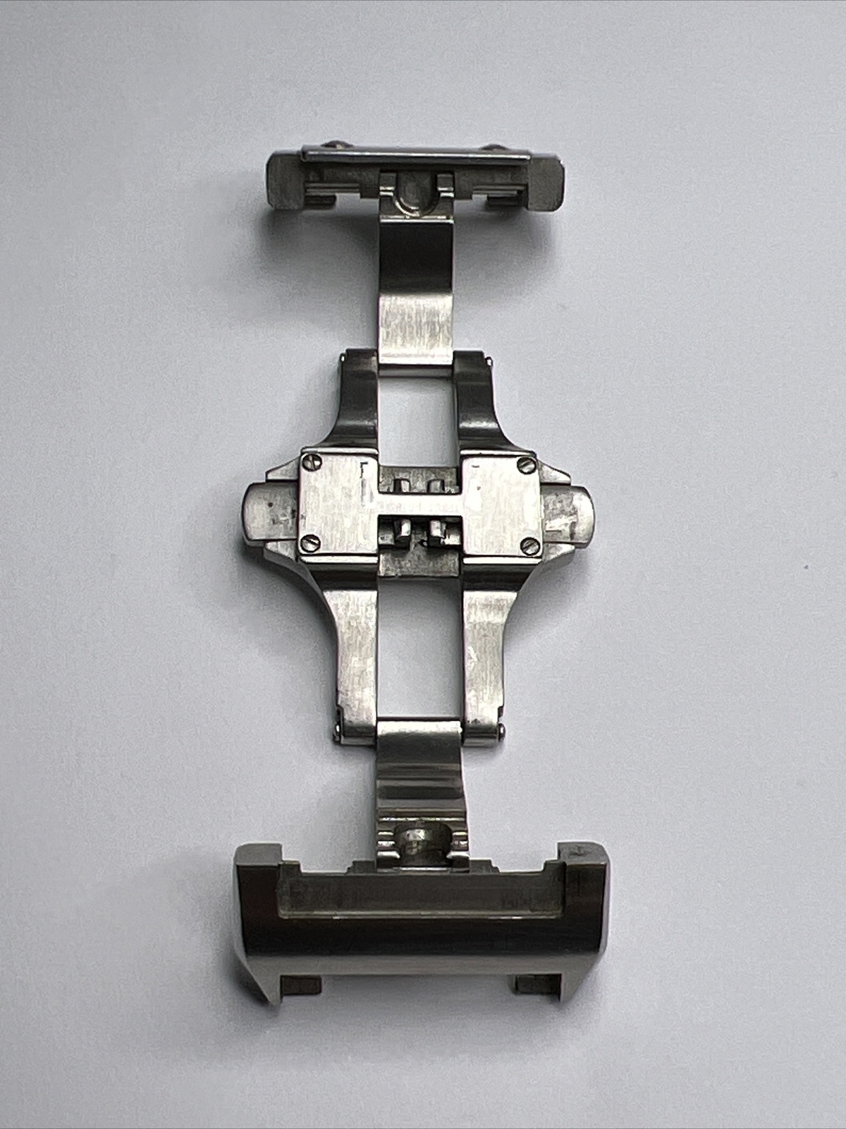 Cartier 21mm Steel Deployment Deployant Clasp For No Holes / Fold Over Strap