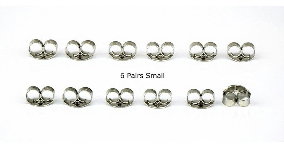 14k Yellow or White Gold Push Back Earring Butterfly Backing by 1,2,3,6,10 Pairs