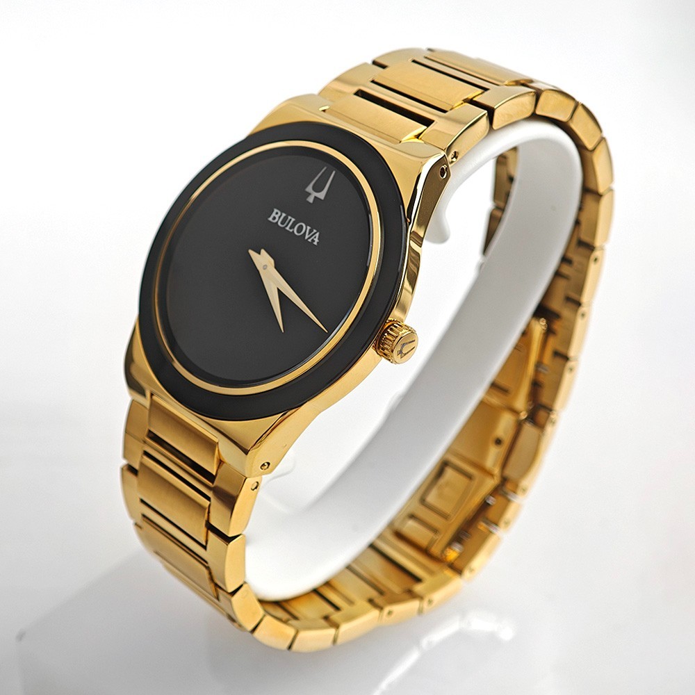 Bulova Millennia Men’s 97A183 Black Dial Gold Stainless Quartz Watch 41MM