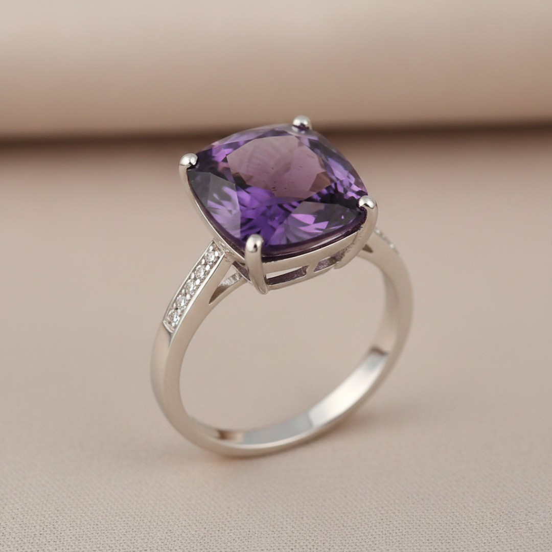 Amethyst Ring Engagement & Wedding Ring Gift Ace Jewellery Of York Fine Jewelry