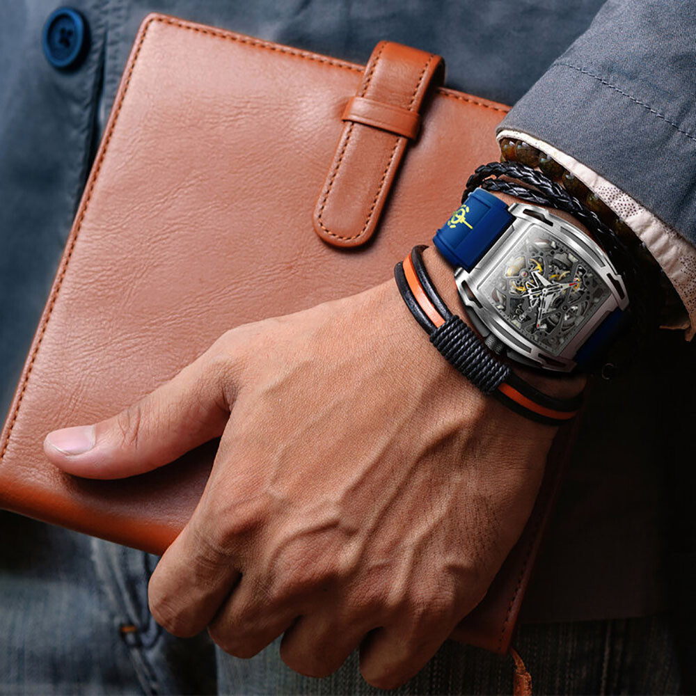 CIGA Design Z Series Aircraft Automatico Scheletrato Blu Zaffiro Orologio Uomo