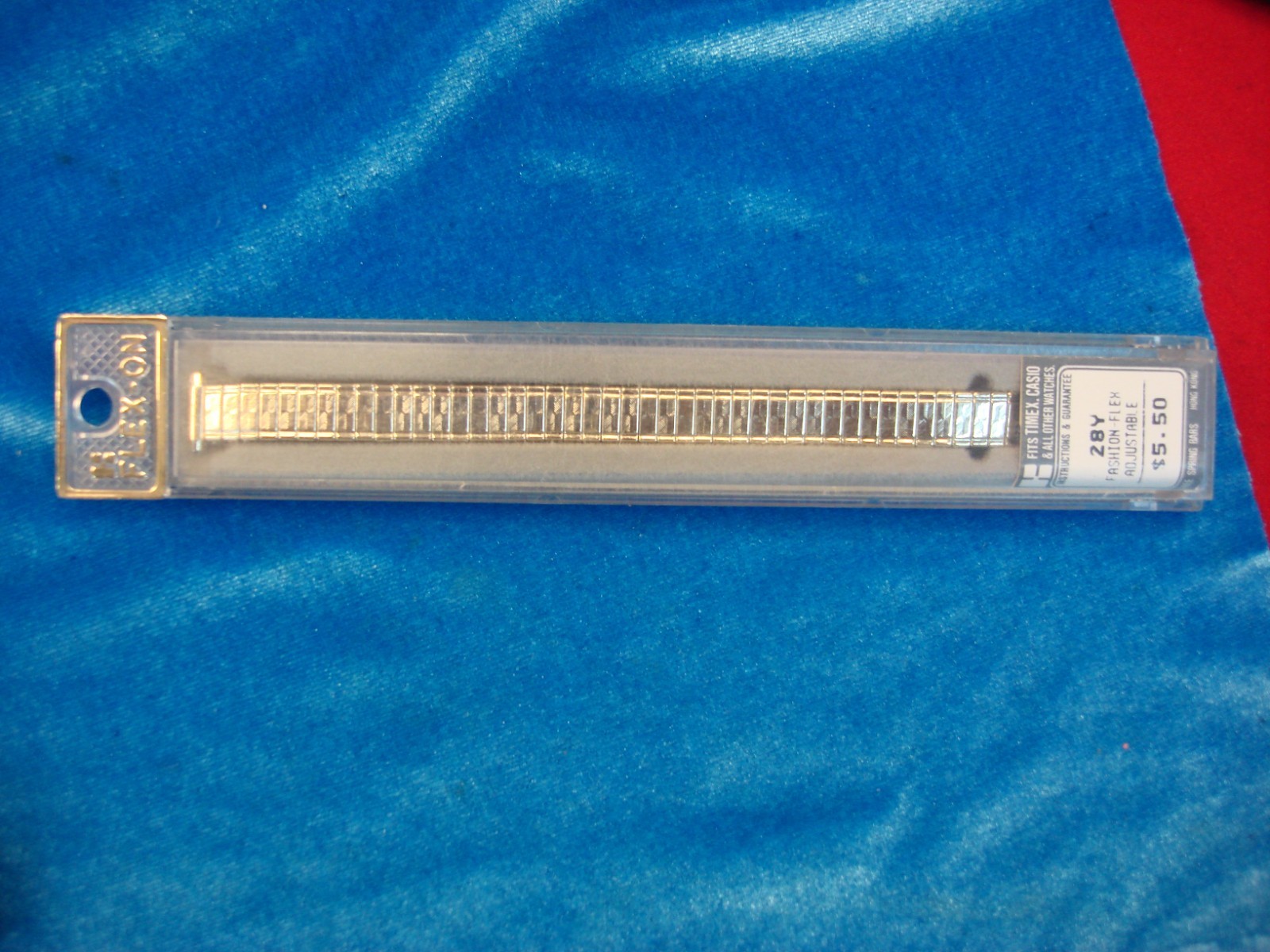 VINT. FLEX-ON BY KREISLER -GOLD TONE STAINLESS WATCH BAND – NOS – 9 – 12 MM