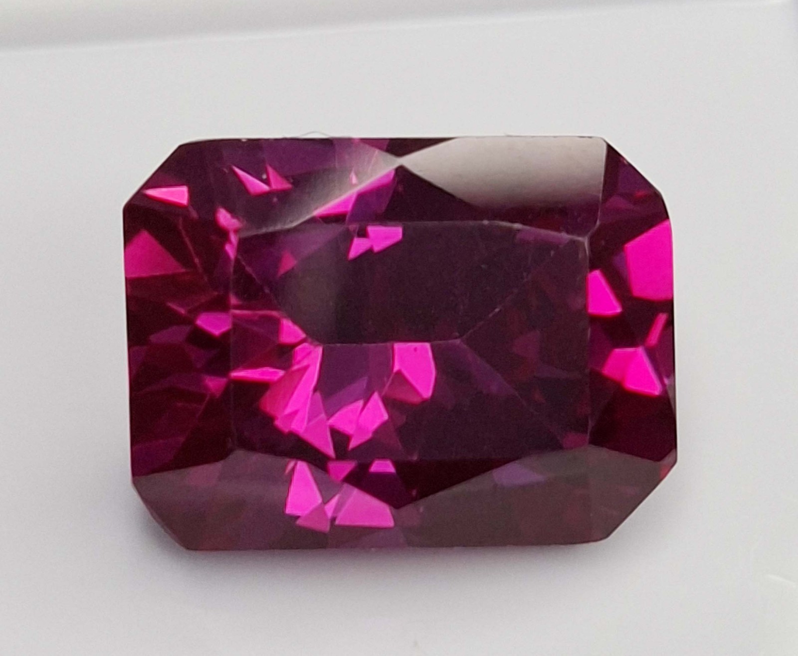 Rhodolite Garnet Natural Emerald Cut 6-8 Ct Certified Loose Gemstone AB235