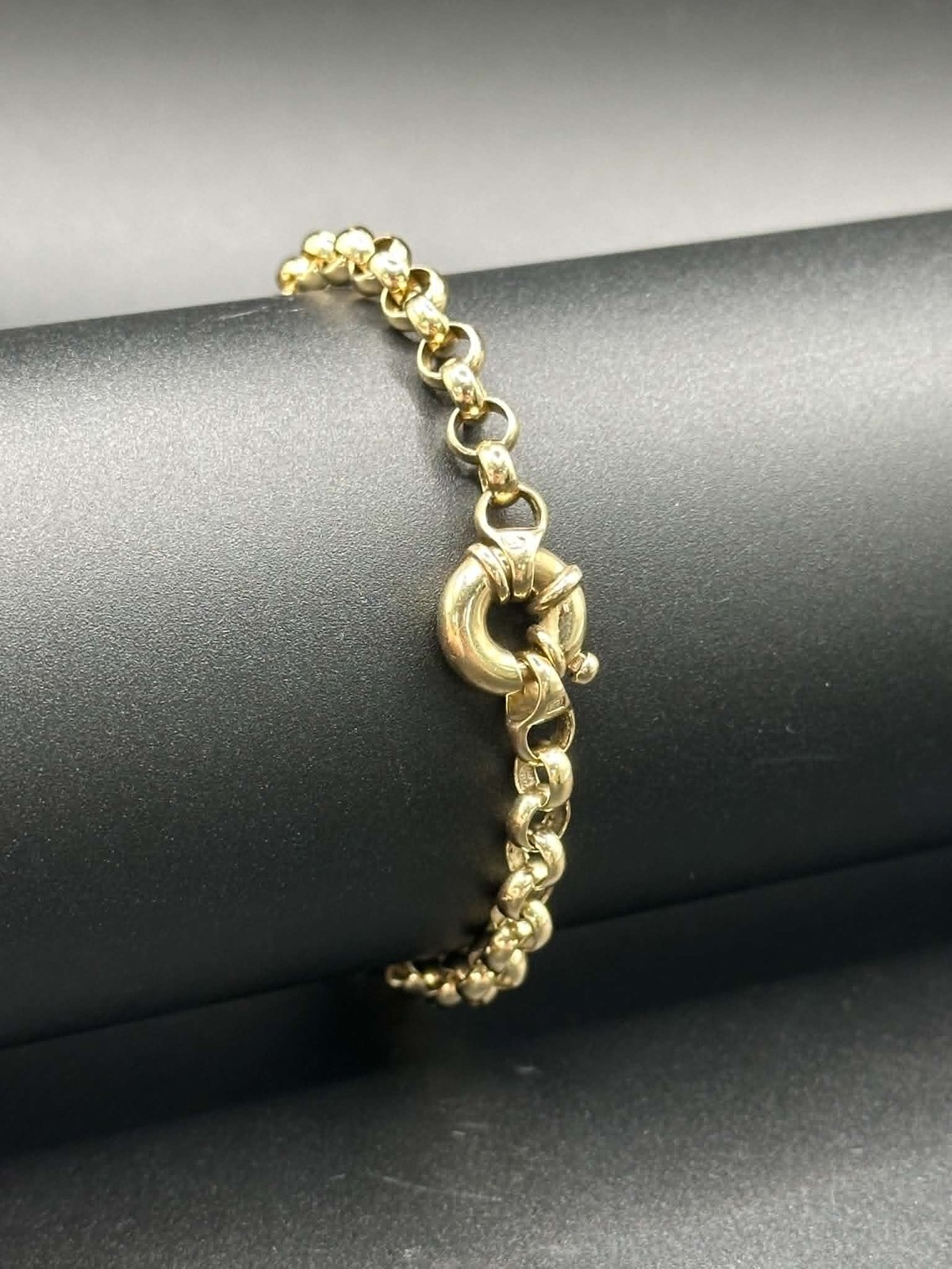 Ladies 9ct Yellow Gold Belcher Link Bracelet