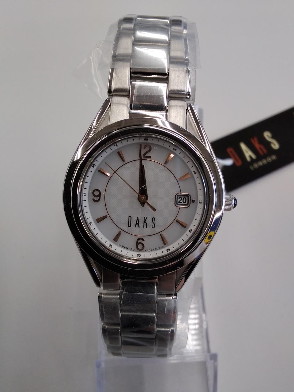 DAKS WR0011WG Solar Silver Dial Steel Watch With Box