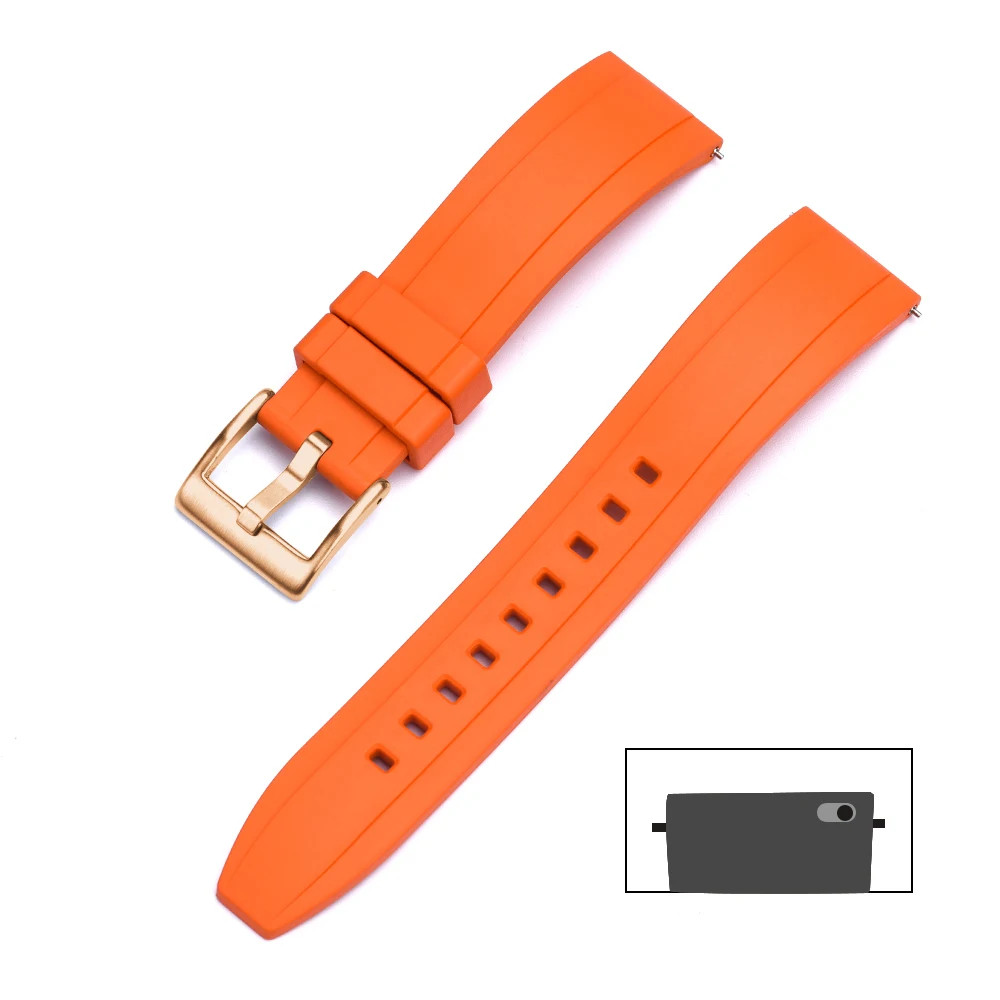 Quick Release FKM Rubber Watch Band 18 19 20 21 22 23 24mm Silicone Watch Strap