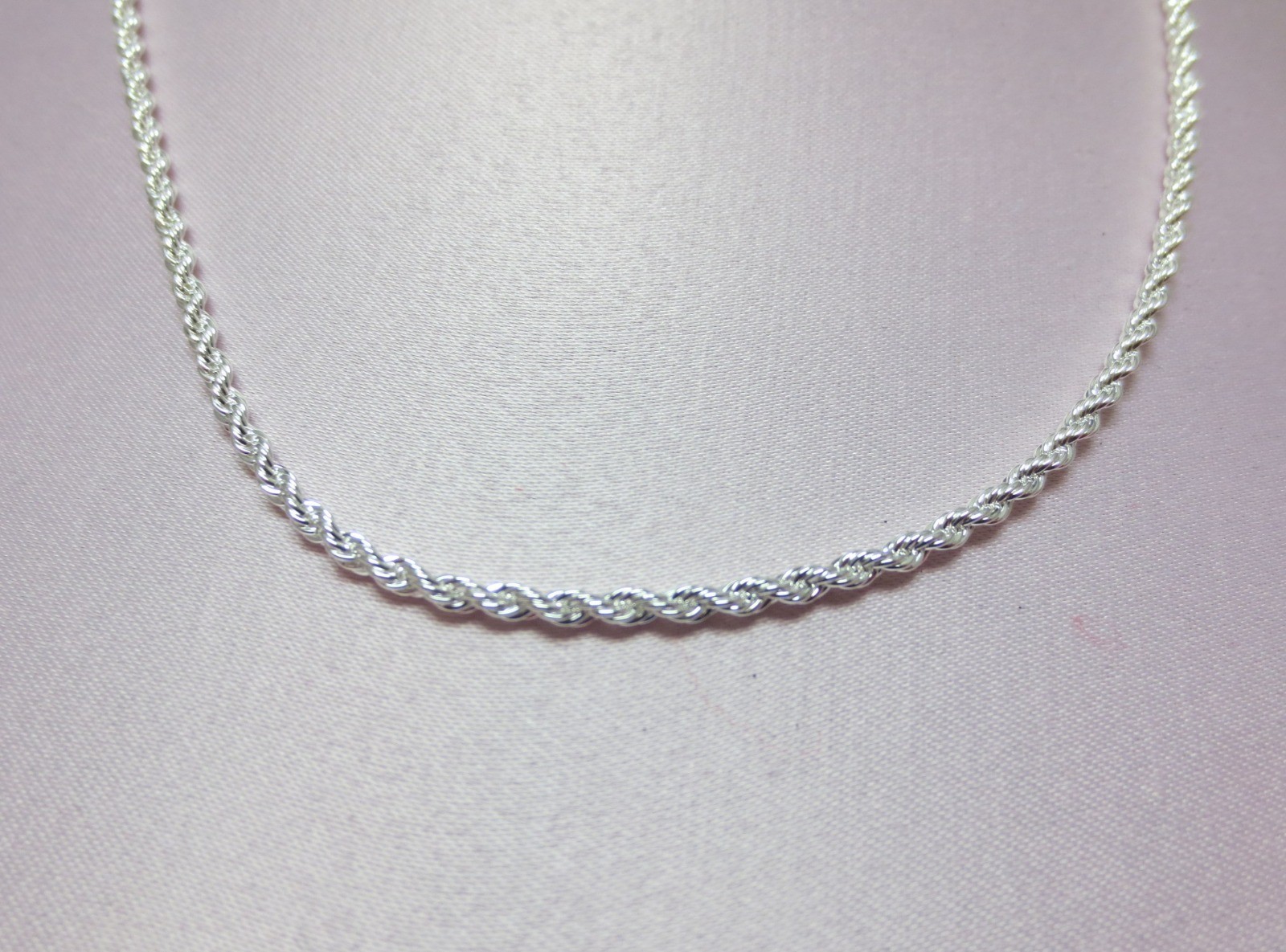 9 1/2 INCH STERLING SILVER PLATED 2.5 MM ROPE CHAIN ANKLET