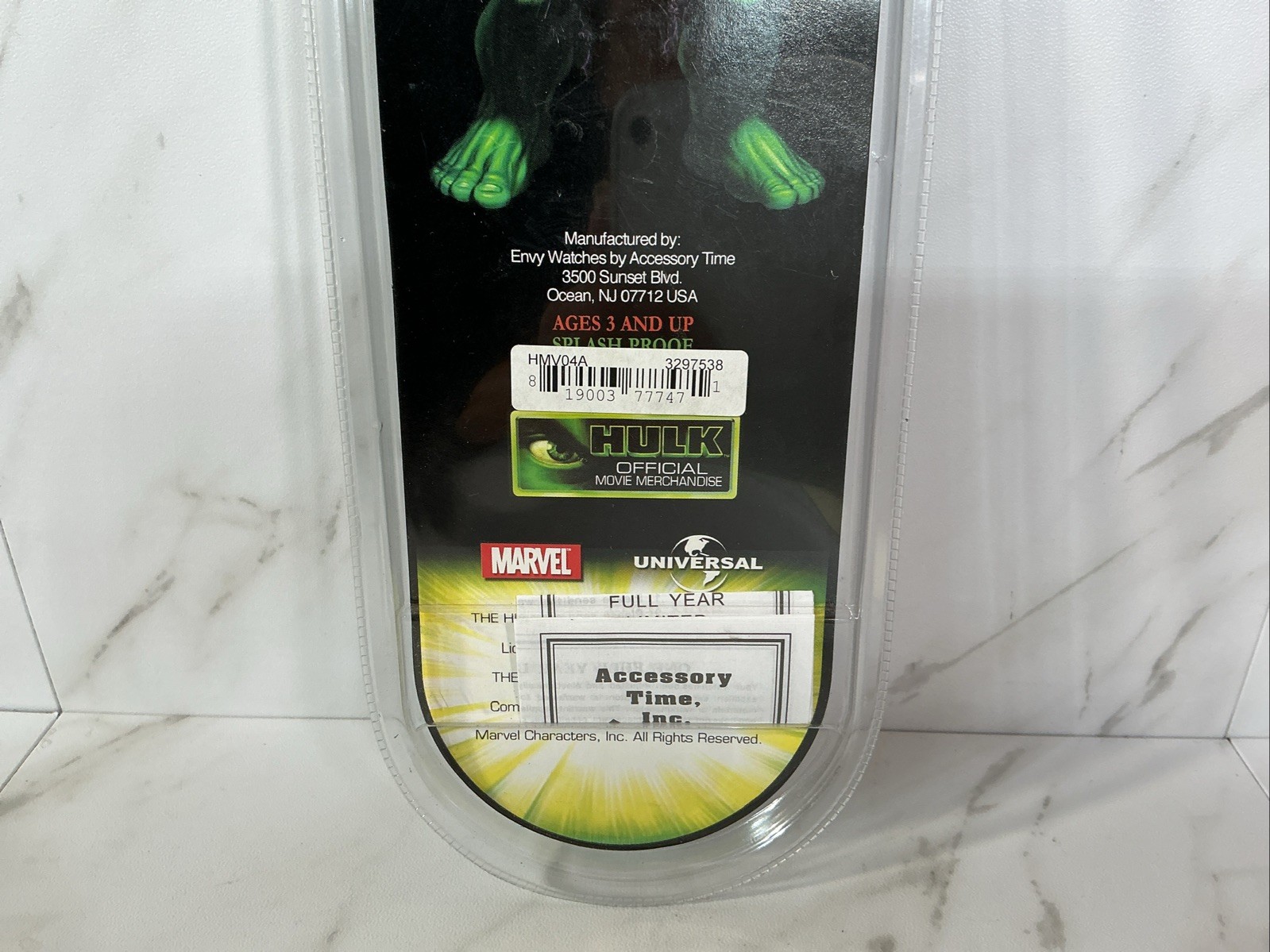 Marvel HULK 2003 Movie Wristwatch ~ NEW~ SEALED~ Splash Proof