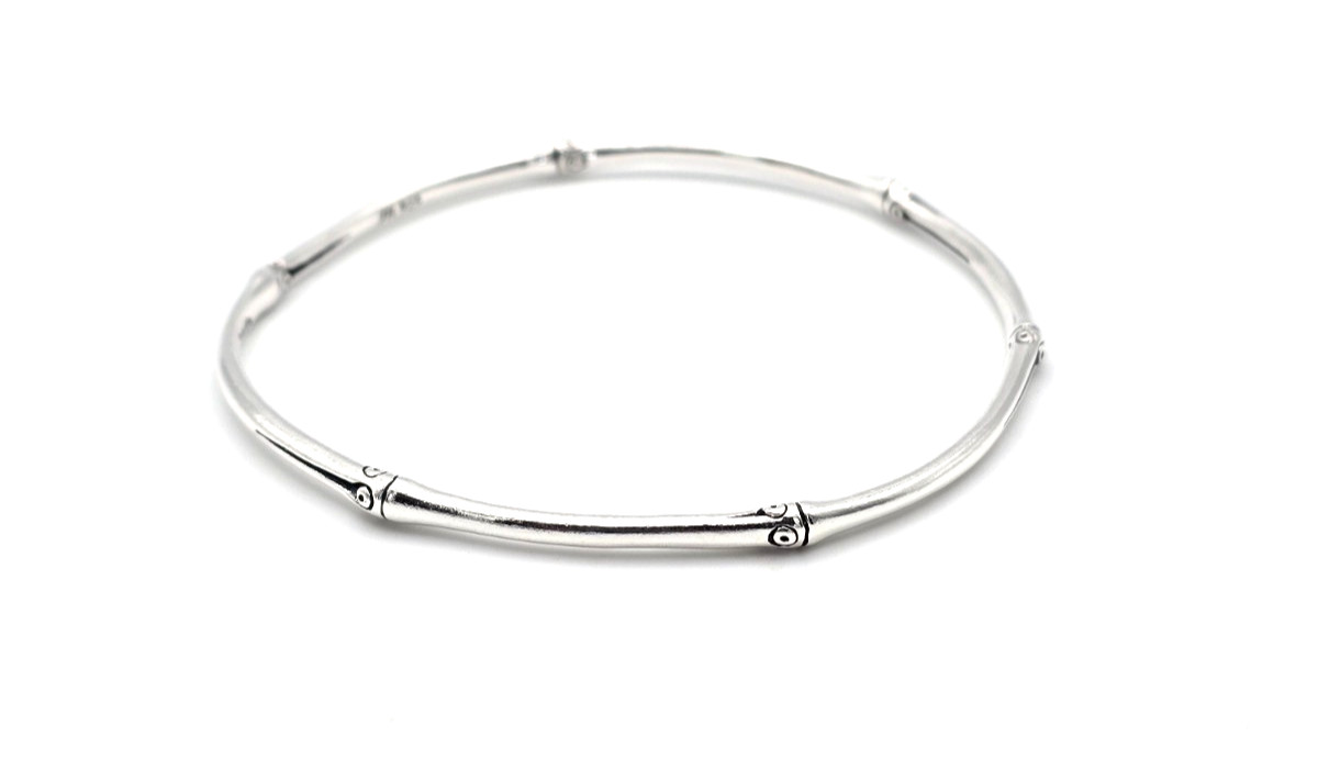 John Hardy Sterling Silver “This Planted 5 Bamboos” Bangle Bracelet