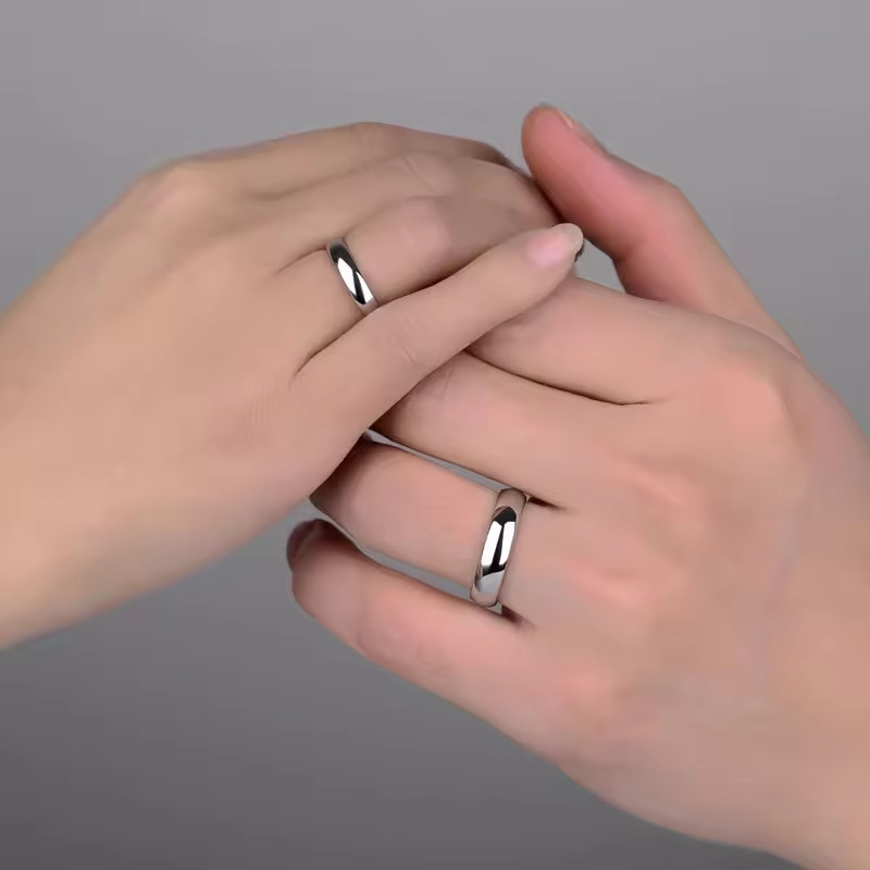 Tungsten Carbide Silver Polished Plain Wedding Band Ring 2mm 3mm 4mm 6mm 8mm 10m