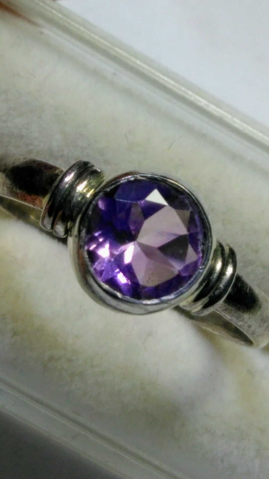 CUTE NATURAL SMOKY QUARTZ IN STERLING SILVER.925 RING SIZE 8.75-9.0!