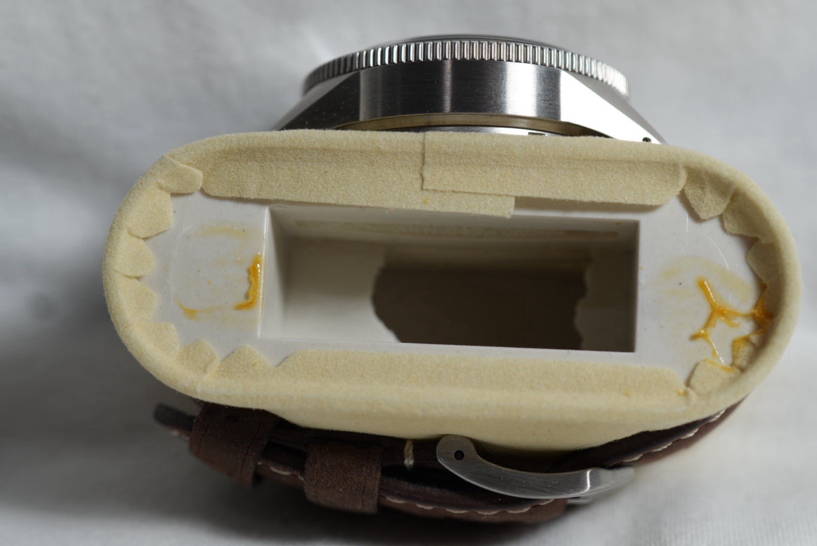 Phantom Automatic Diver 40-43.9mm Black Dial Date SS Brown Leather Strap 100m