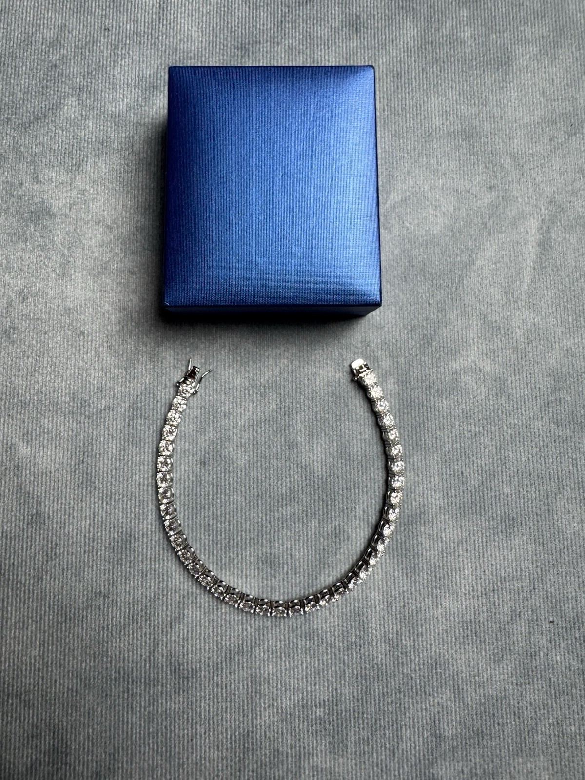 Moisanite Tennis Bracelet 5mm VVS1 D 925 Silver GRA Certified