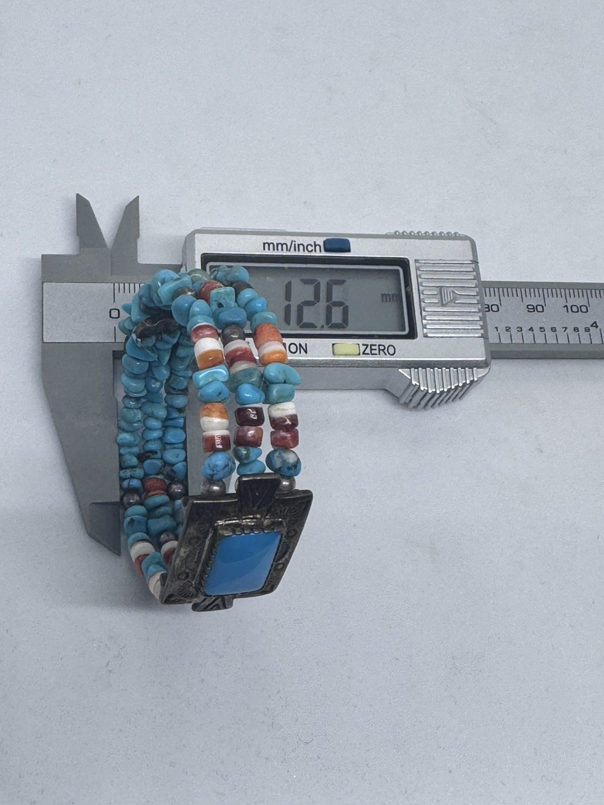 Pollack 925 Sterling Silver Turquoise Spiny Oyster Expandable Bracelet Signed