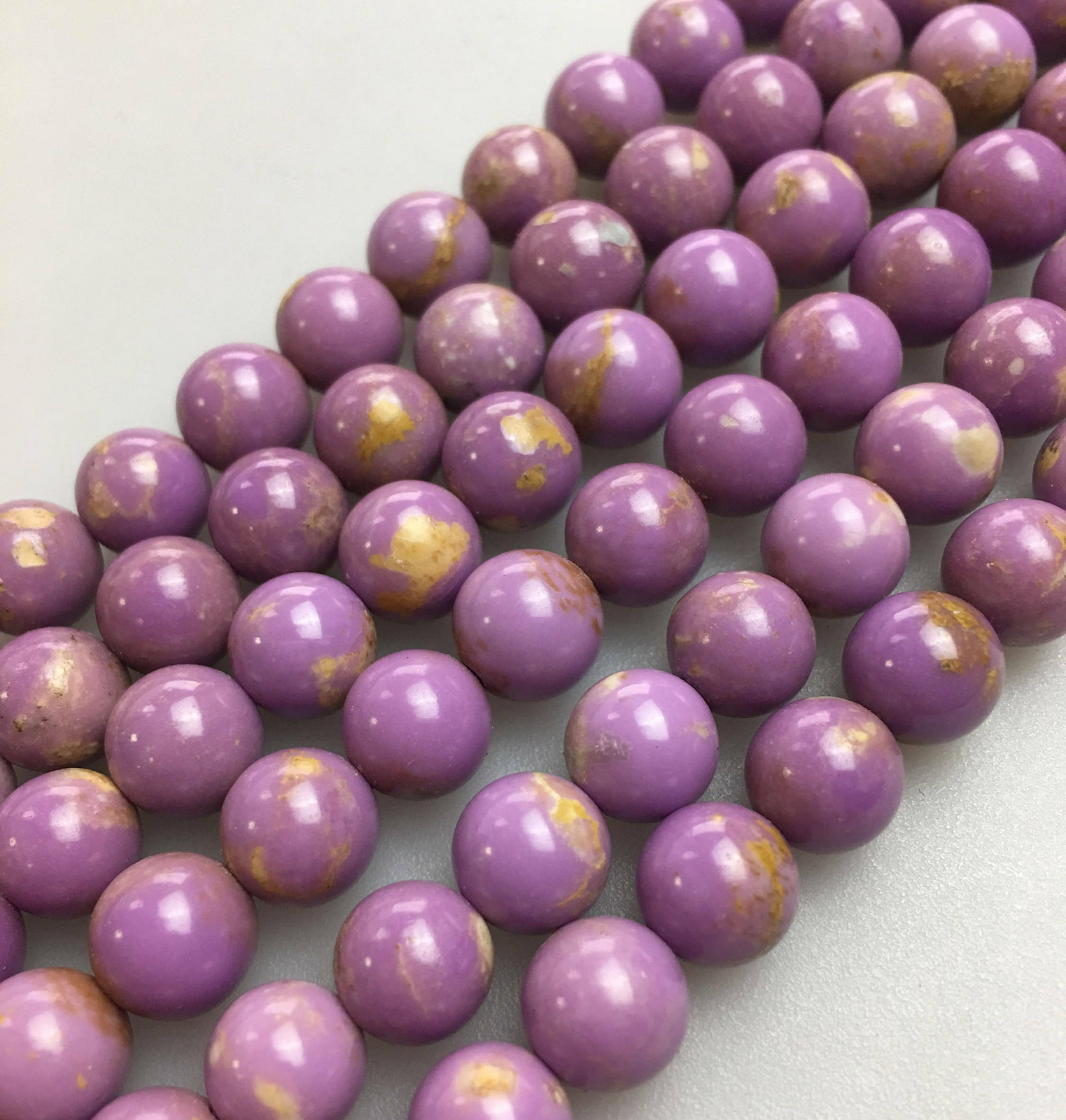 Phosphosiderite Smooth Round Beads 4mm 5.5m 6mm 8mm 9mm 10mm 12mm 15.5″ Strand