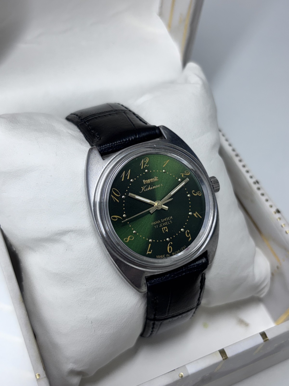 Vintage HMT Kohinoor Green 17 Jewels Mechanical Hand Winding Men’s Wrist Watch