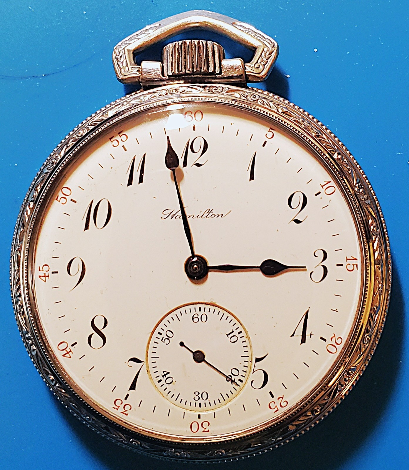 1913 Hamilton Model 1 Grade 992 16s 21j Railroad Pocket Watch WORKS!