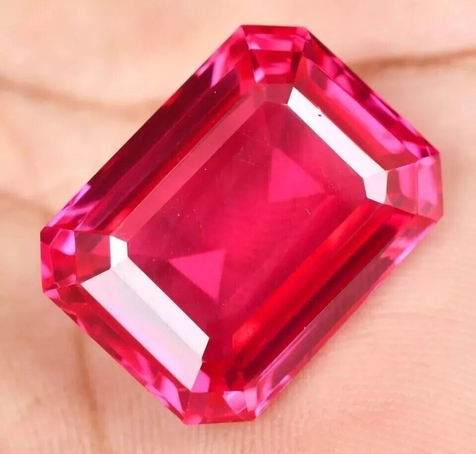 Flawless Natural 40.55 CT+ Pink Red Ruby Certified Emerald Loose Gemstone