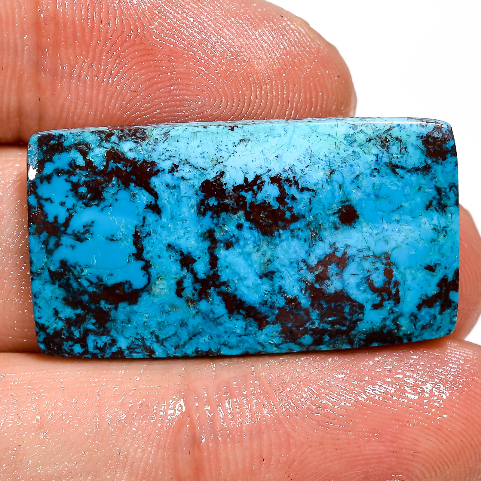 Natural Azurite Sattukaite Cushion Cabochon Gemstone 17.85 Ct 17x31x3 mm lp-103