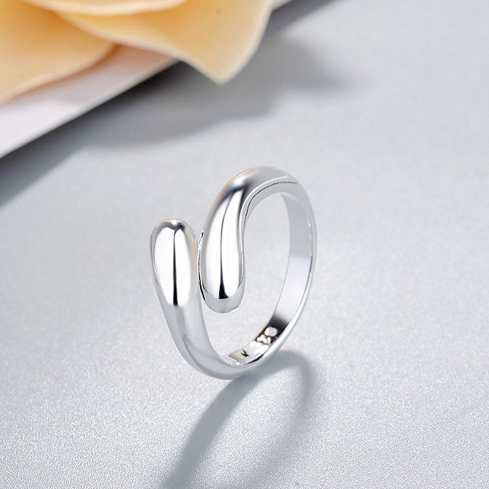 925 Sterling Silver Water Drop Ring for Women Elegant Wedding Party Jewelry