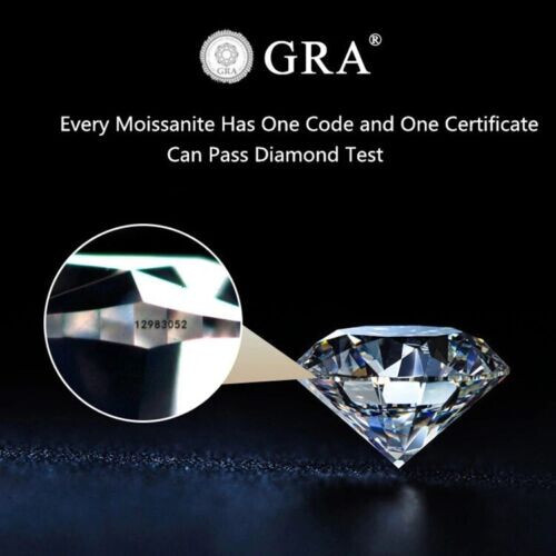 1.20 Ct VVS1 White Moissanite Diamond Clarity D Color Round Brilliant Certified