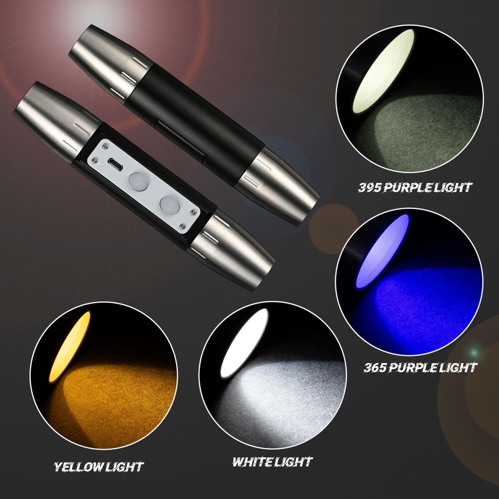 Gemstones UV Flashlight, Super Bright Gem Tester for All Stones, Rechargeable Ja
