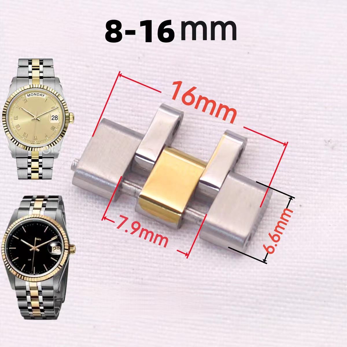Stainless Steel 5 beads Bracelet link Fits TUDOR Prince Princess Steel Bracelet