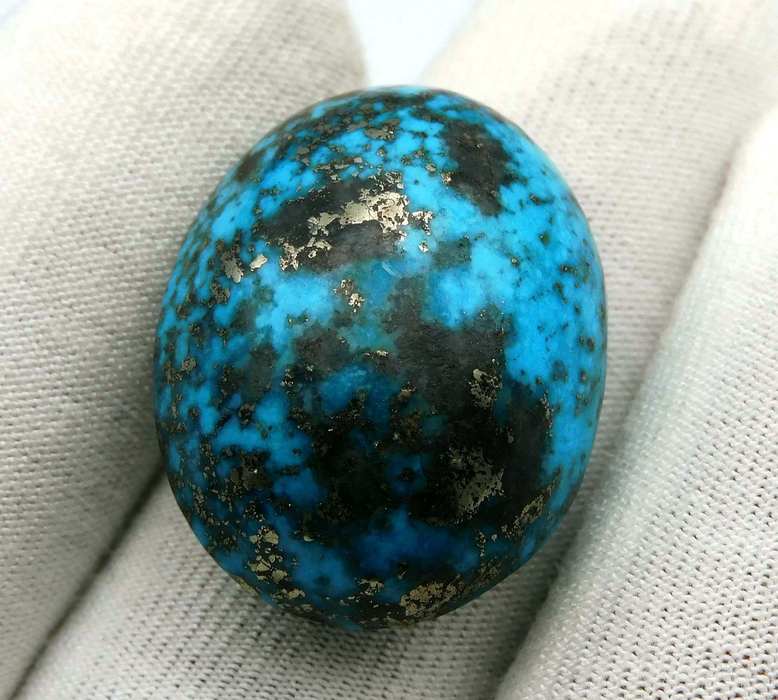 53.00 Ct Genuine Arizona Blue Turquoise Oval Cut Loose Gemstone