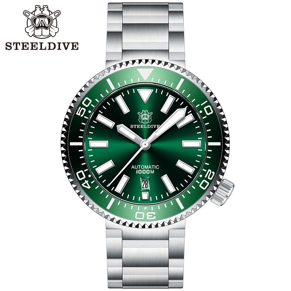 STEELDIVE SD1976 Mens 46mm 1000M Automatic Dive Watch NH35 Sapphire Steel