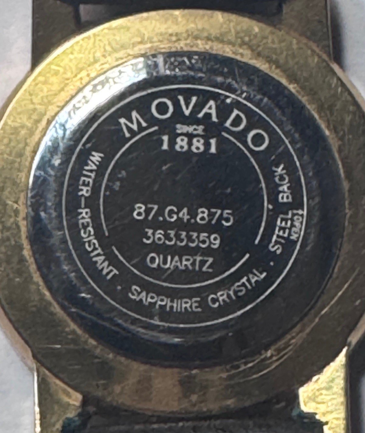 VINTAGE MOVADO MUSEUM 87-G4-875 Ultra Slim MENS WATCH