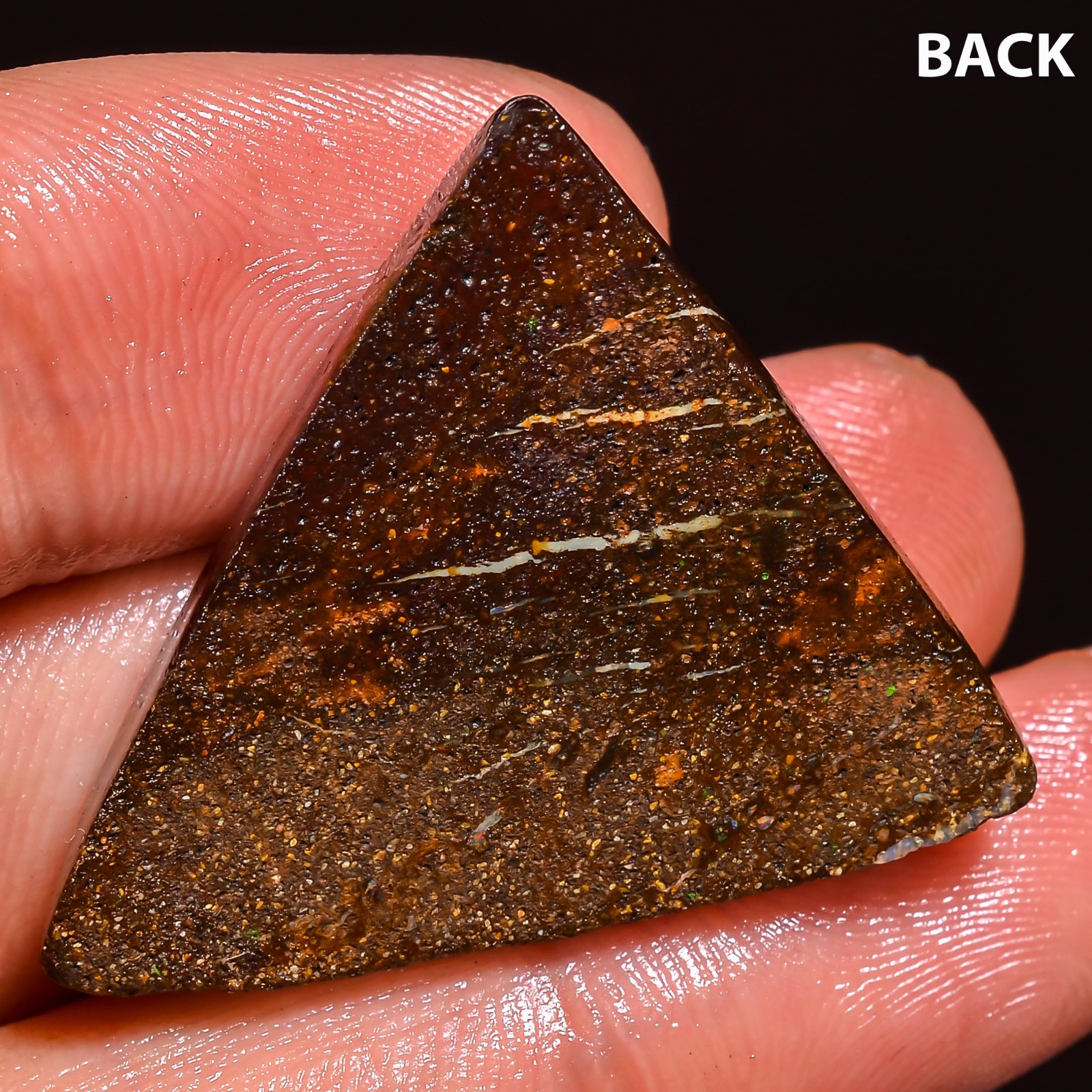 natural BOULDER OPAL shape cabochon loose gemstone 37.80 Cts. (27 x 31 x 07 mm)