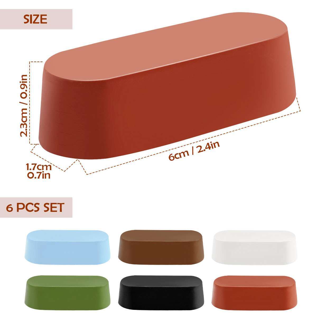 6pcs Metal Polishing Compound Emery Buffing Polish Rouge Paste Aluminum Steel US