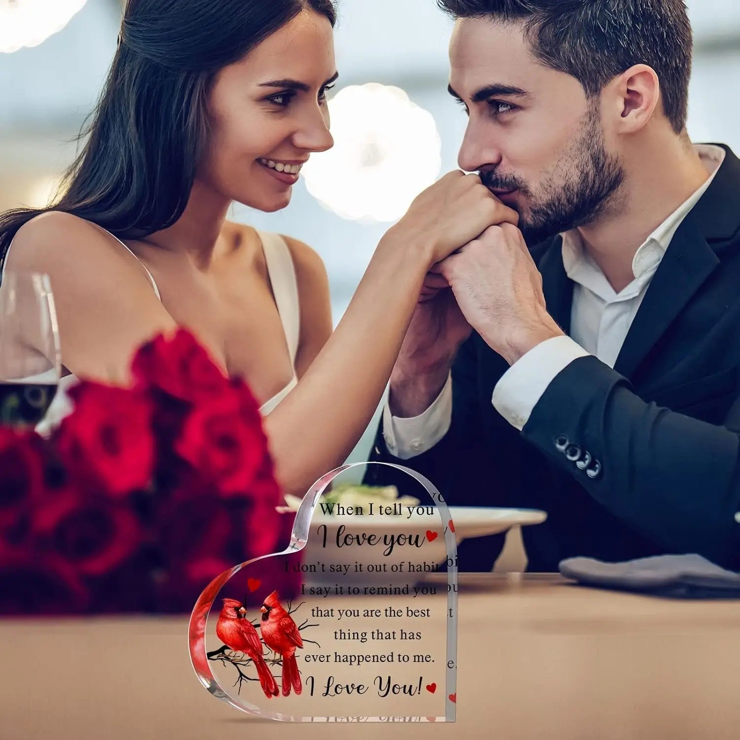 Valentines Gifts for Her 1pc To My Love Acrylic Gift for Her Romantic Boyfriend
