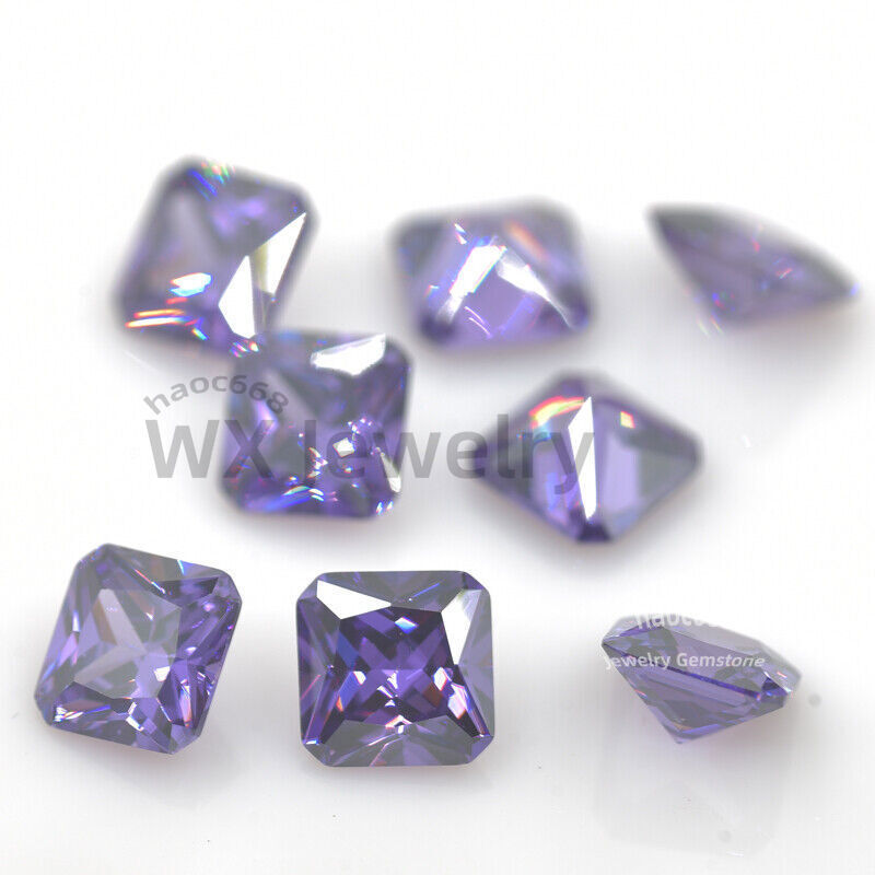 3x3mm-12x12mm Synthetic Square Octangle Loose Cubic Zirconia for making jewelry