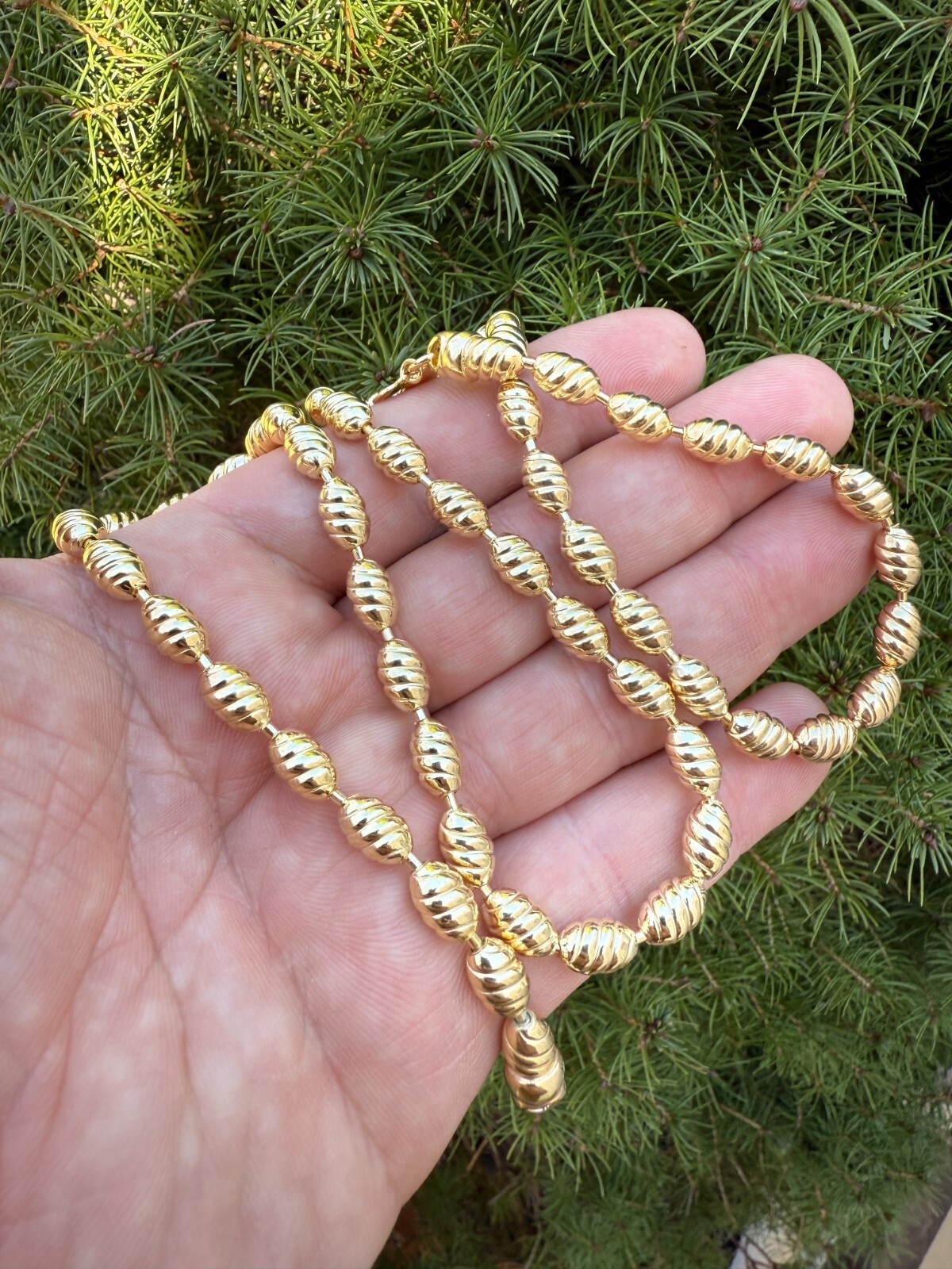 6mm Ball Bead Chain Custom Infinity Link Mens Necklace 14k Gold Over 925 Silver