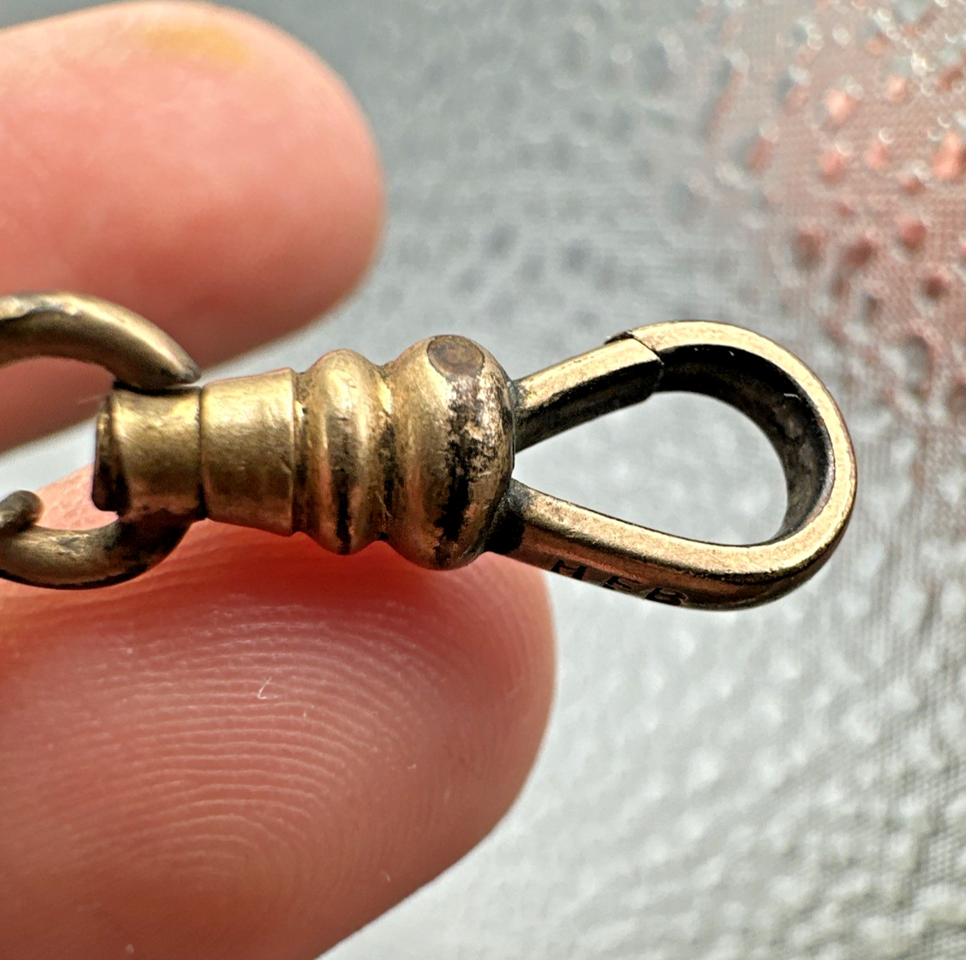 Vtg Henry F. Barrows Art Deco Gold Filled 11″ Bar Link Pocket Watch Chain 8.18g