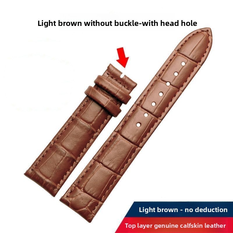 Quality Double Sided Genuine Leather Watch Strap Band 12mm-24mm Without Buckle