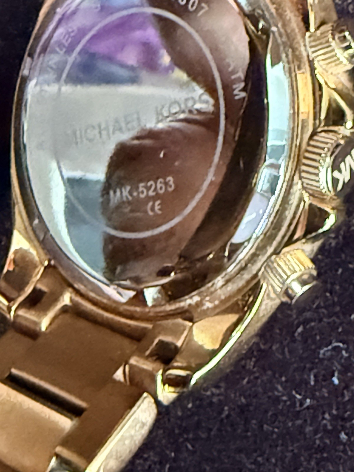 Michael Kors Blair Rose Gold Dial Chronograph Watch MK5263 Great Shape.